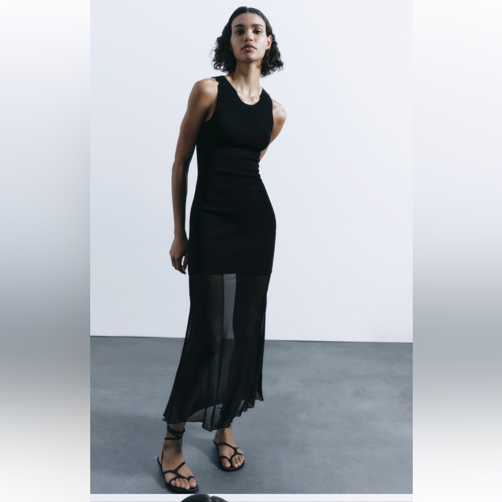 New Zara long knit dress Med